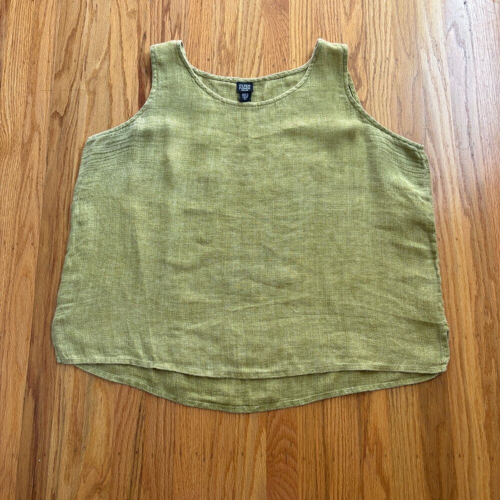EILEEN FISHER Yellow Green Summer Breezy Tank Top Womens Size 2XL / XXL